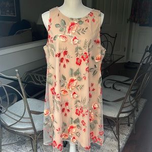 Beige by eci. Beautiful floral dress.